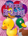 Baby Ducks Small Birthday Card