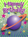 Planet Small Birthday Card