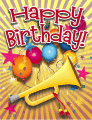 Trumpet Small Birthday Card
