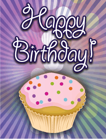 Cupcake Small Birthday Card