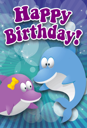 Dolphins Birthday Card