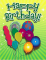 Balloons Small Birthday Card