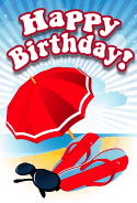 Beach Theme Birthday Card