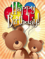 Bear Small Birthday Card