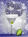 Cocktail With Lime Small Birthday Card