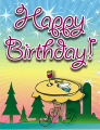 Fancy Picnic Small Birthday Card