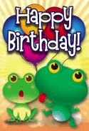 Frogs Birthday Card
