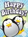 Penguins Small Birthday Card