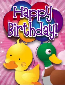 Baby Ducks Small Birthday Card
