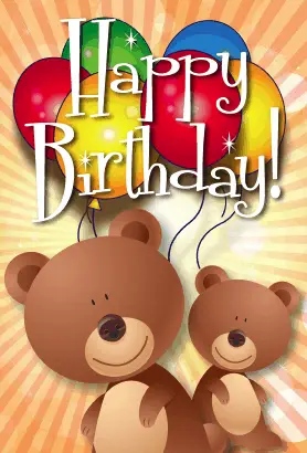 Bear Birthday Card