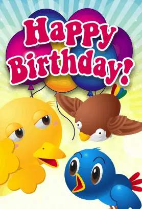 Birds Birthday Card