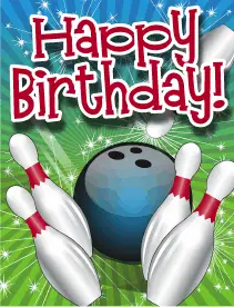 Bowling Small Birthday Card