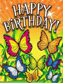 Butterflies Small Birthday Card
