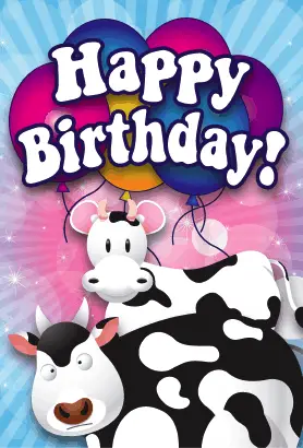 Cows Birthday Card