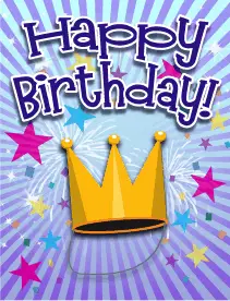 Crown Small Birthday Card
