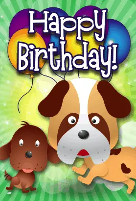 Dogs Birthday Card