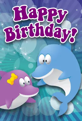 Dolphins Birthday Card