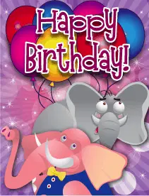 Elephant Small Birthday Card