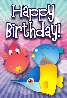 Fish Assorted Birthday Card