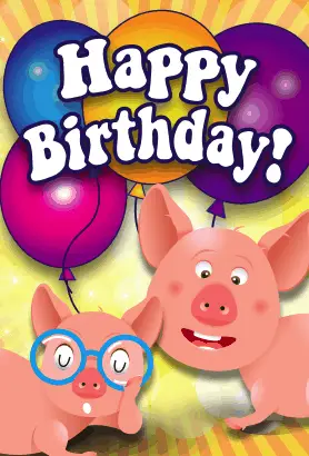 Little Pigs Birthday Card