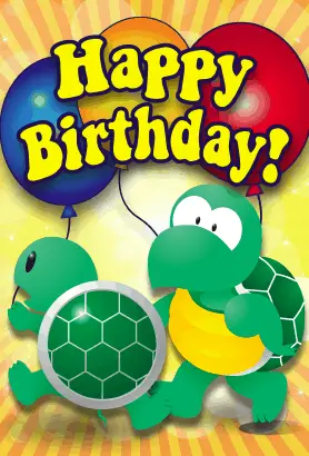 Turtle Birthday Card