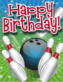 Bowling Small Birthday Card
