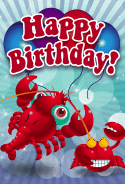 Crabs Birthday Card birthday cards