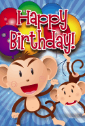 Monkeys Birthday Card birthday cards